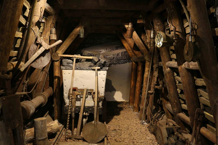 Ein historischer Grubenausbau